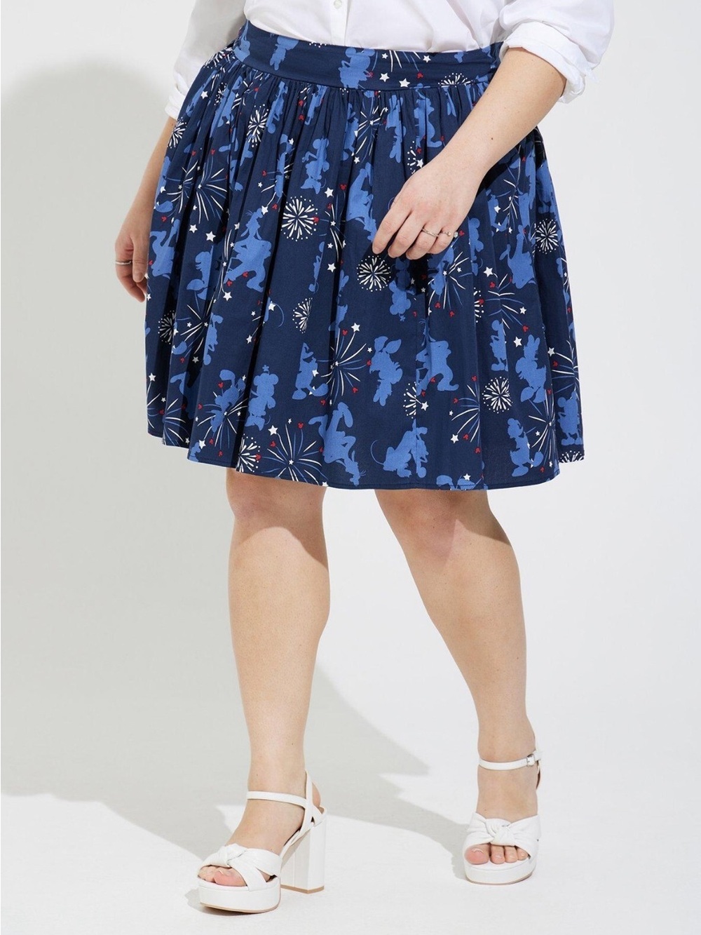 NWT Torrid Disney Mickey Mouse Fireworks Pleated Skater Skirt 1X